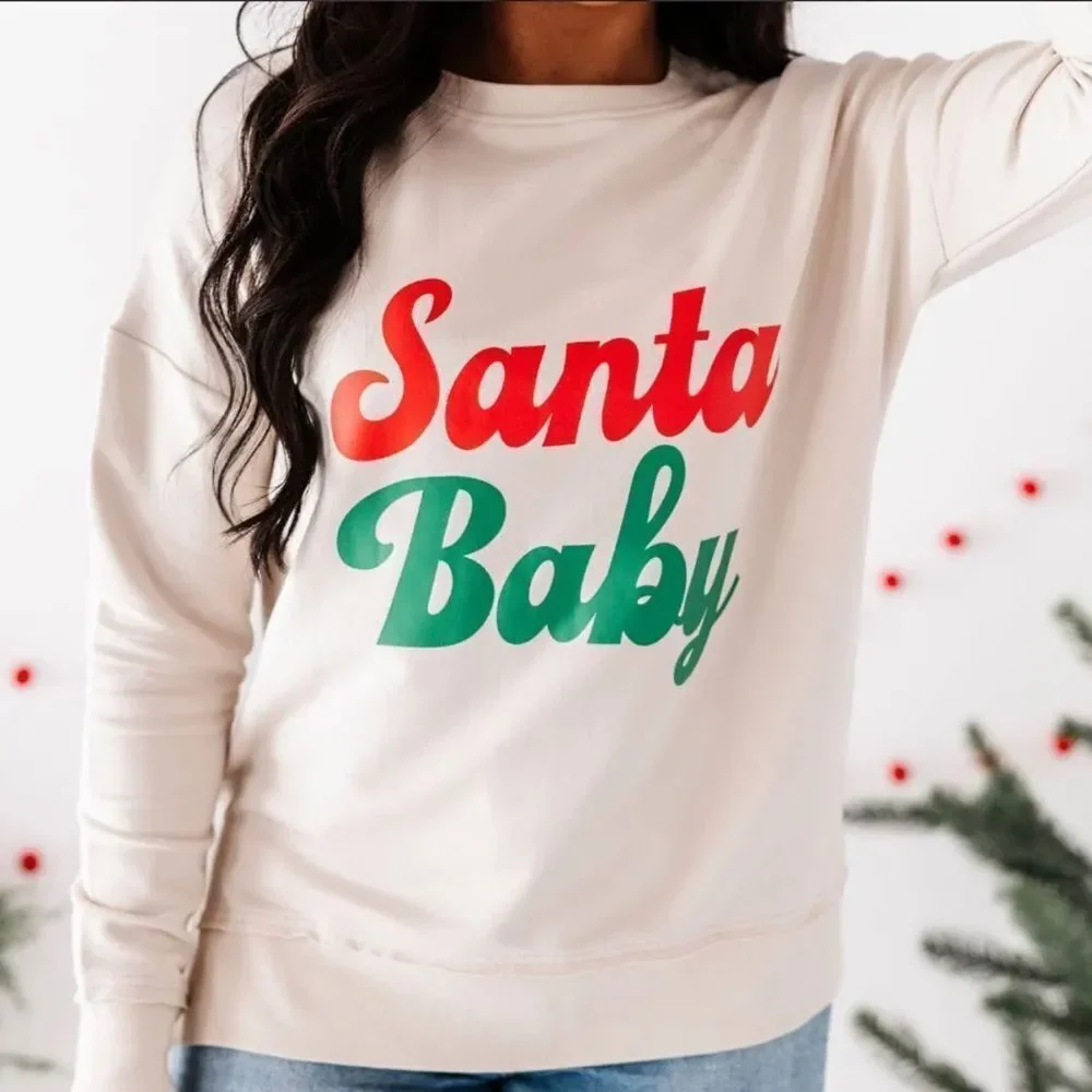 SANTA BABY MOMMY & ME CREWNECK SWEATSHIRT BUNDLE - Picture 9 of 12